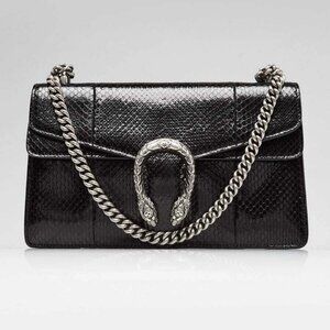 Gucci Black Snakeskin Small Dionysus Small Shoulder Bag